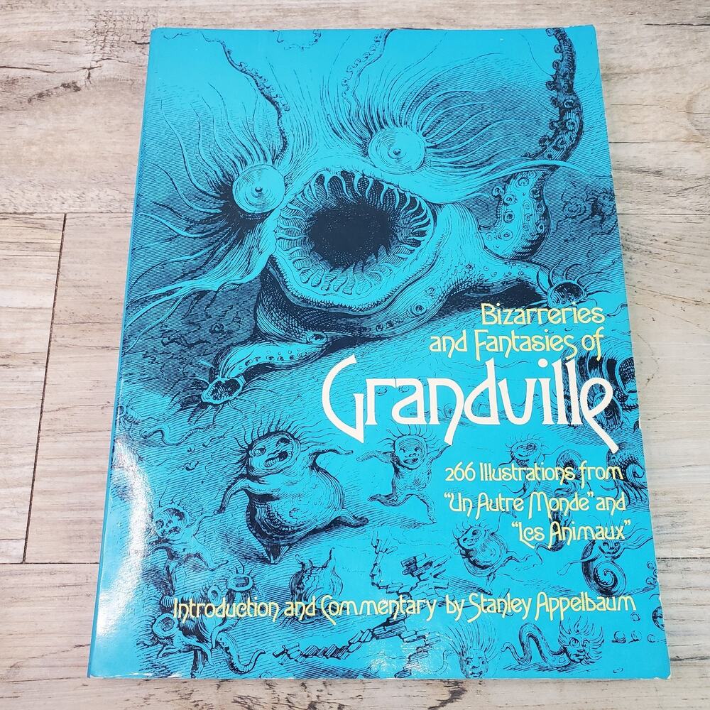 1974 Vintage Bizarreries and Fantasies of Grandville Jean-Ignace-Isidore Paperba